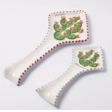Poggiamestolo in ceramica Folk Cactus PMS5FK Poggiamestolo in ceramica Folk Cactus PMS5FK